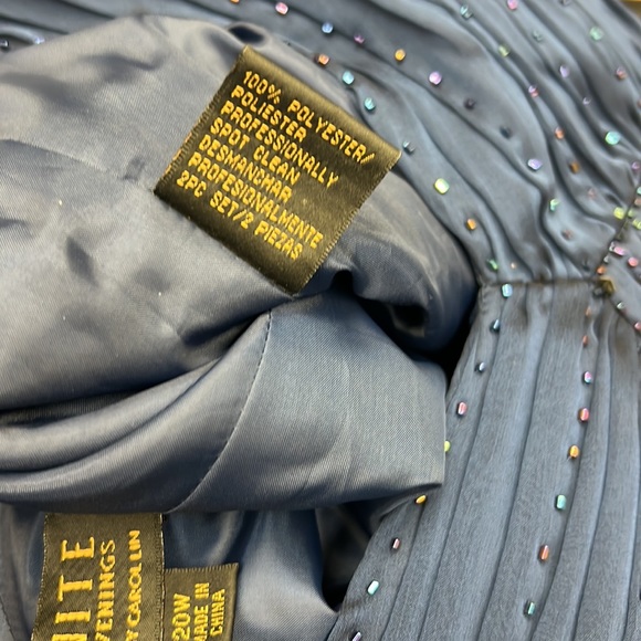 Ignite evenings chiffon long dress and jacket - Picture 11 of 12